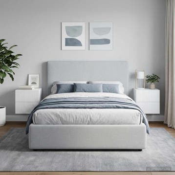 vidaXL Wandbeugel Bedkast 2 st Wit 33 x 34,5 x 40 cm Bewerkt, Minder dan 45 cm, Verzenden, Nieuw, Minder dan 55 cm