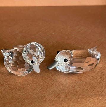Swarovski - Beeldje - Set - Eenden (2) - Kristal