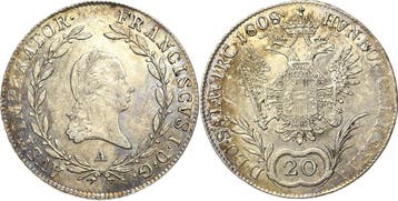 20 Kreuzer 1808, Kaiserreich Österreich Franz I 1804-1835, Verzenden
