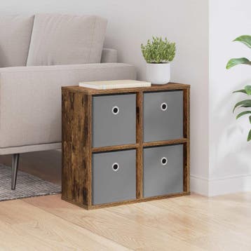 vidaXL Dressoir Gerookt eiken 49,5 x 22 x 47 cm, Minder dan 50 cm, Verzenden, Nieuw, Minder dan 25 cm