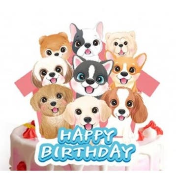 Honden party decoratie set Sweet Dogs 50-delig, Dieren en Toebehoren, Verzenden, Nieuw