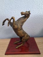sculptuur, Caballo de bronce - 45 cm - Brons, Hout