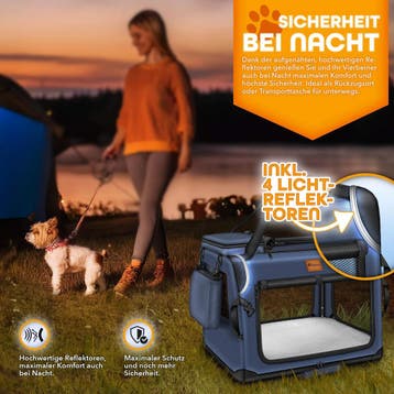Reisbench hond - Draagtas hond - Transportbox - 61x42x42 cm, Verzenden, Zo goed als nieuw