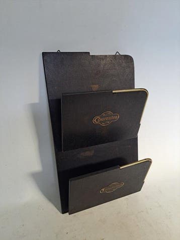 Tijdschriftenhouder - Hout, Messing - Amsterdamse school, Antiek en Kunst