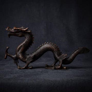Lopende draak 30 cm - Brons - Azië (Zonder minimumprijs)
