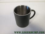 RVS mok legergroen, dubbelwandig 300ML (Kampeerartikelen), Caravans en Kamperen, Ophalen of Verzenden, Nieuw