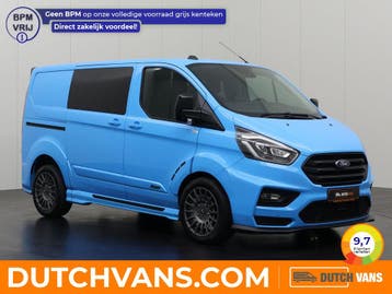 Ford Transit Custom 2.0TDCi Dubbele-cabine 2022 L1 H1 Diesel, Auto's, Bestelauto's, Automaat, Euro 6, Blauw, Diesel
