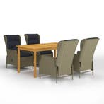 vidaXL 5-delige Tuinset bruin, 4 zitplaatsen, Nieuw, Tuinset, Verzenden