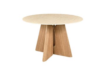 Eettafel ORGANIKO 120cm rond natuursteen travertijn blad met, Ophalen of Verzenden, Nieuw