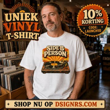 Uniek Vinyl T-shirt - Side B Person | 10% KORTING!, DsignrS, Overige kleuren, Verzenden, Nieuw