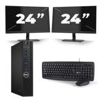 Dell Optiplex 3050  -   i5-7e  - 8GB  - 256GB  + 2x 24 inch, 7e Generatie, Qwerty, Verzenden, 8 GB