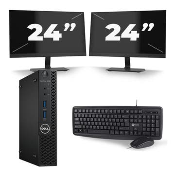Dell Optiplex 3050  -   i5-7e  - 8GB  - 256GB  + 2x 24 inch, Computers en Software, 7e Generatie, Qwerty, Verzenden, 8 GB