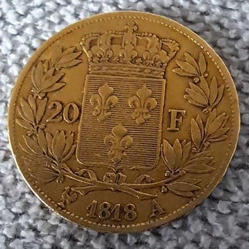 Frankrijk. Louis XVIII. 20 Francs 1818-A, Paris