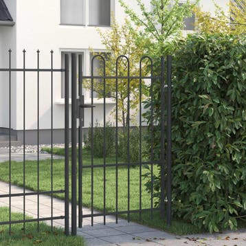 vidaXL Hekpoort BOXTEL 103 x 200 cm Gepoedercoat staal Grijs, Verzenden, Nieuw