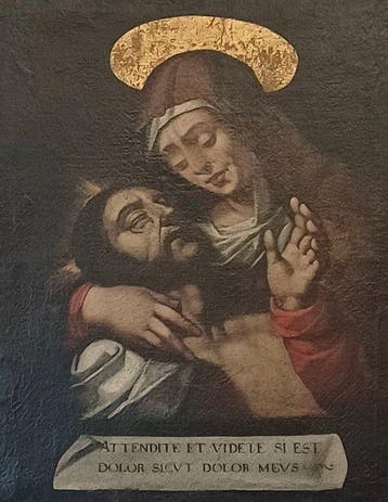 Luis de Morales (1509-1586), Navolger van - Mater dolorosa, Antiek en Kunst
