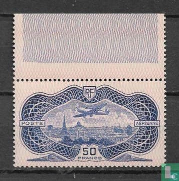 Frankrijk - Vliegtuig boven Parijs - 1936, Verzenden, Postfris