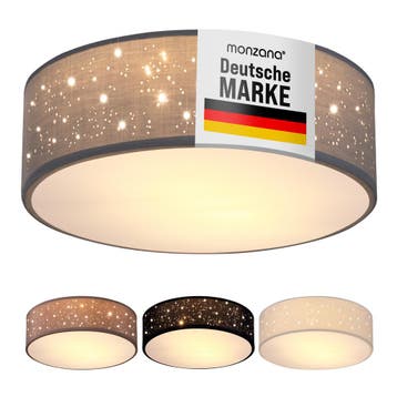 Plafondlamp Grijs Stof ø30cm (Lampen, Interieur), Verzenden, Nieuw