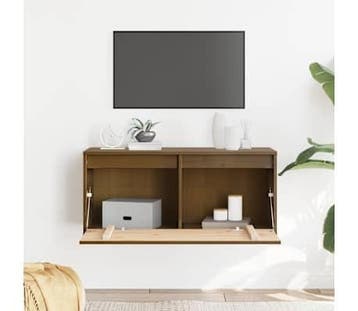 TV-meubel 80cm Grenenhout | Tweedekansje | OP=OP, Met plank(en), Ophalen of Verzenden, Zo goed als nieuw, Minder dan 150 cm