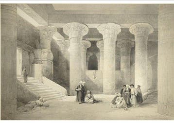 Egypte - Tempel bij Esneh,; David Roberts - Upper Egypt -, Nieuw