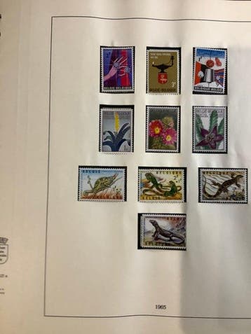 België 1965/1972 - mooi lot 1965/1972 in LINDNER album, Gestempeld