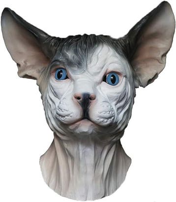 Naakte kat masker (grijs), Verzenden, Nieuw