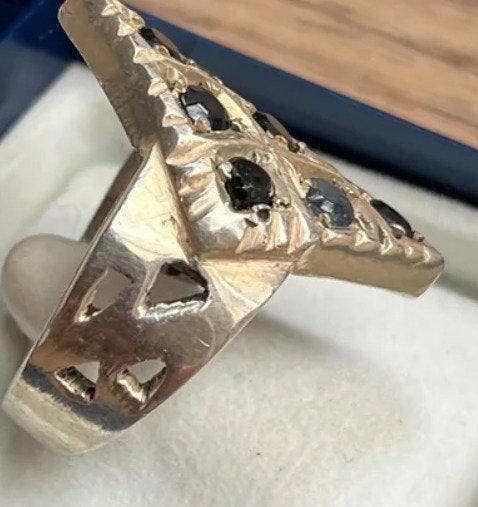 Zonder minimumprijs - Ring Zilver Saffier - Saffier - Ring, Sieraden, Tassen en Uiterlijk, Ringen