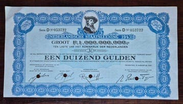 Nederland. 1 x 1000 Gulden - 1943 - State loan - Rembrandt