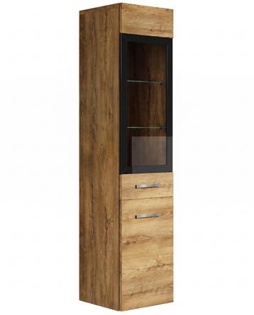 Badkamerkast Rio 30 x 30 x 131 cm Bruin Eiken Kolomkast, Verzenden, Nieuw, (Half)hoge kast