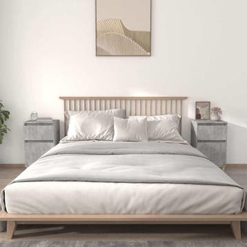 vidaXL Nachtkastjes 2 st 40x35x70 cm betongrijs, Minder dan 45 cm, Verzenden, Nieuw, 70 cm of meer