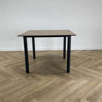 kantinetafel vierkant 100x100 cm, havanna - zwart, Ophalen of Verzenden, Gebruikt, Bureau