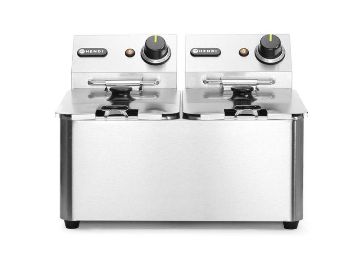 Hendi Friteuse Kitchen Line | 2x 4L | 8L | 230v/6000w | 470x, Zakelijke goederen, Horeca | Keukenapparatuur, Nieuw in verpakking