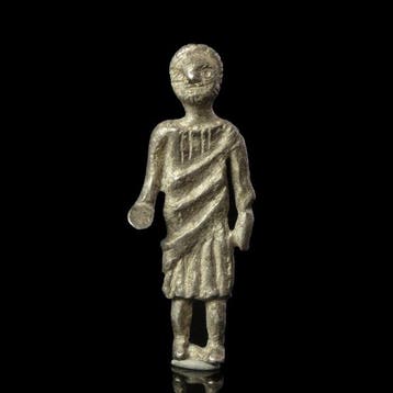 Oud-Romeins Zilver een votiefbeeld van een mannelijke figuur