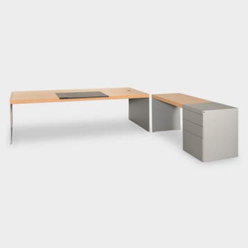 Renz Size designbureau en ladeblok - Eiken / aluminium, Ophalen of Verzenden, Nieuw