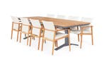 Suns Florine dining set teak met Stockholm tuintafel 280 x, Ophalen of Verzenden, Nieuw
