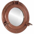 vidaXL Wandspiegel patrijspoort Ø30 cm aluminium en glas, Verzenden, Nieuw
