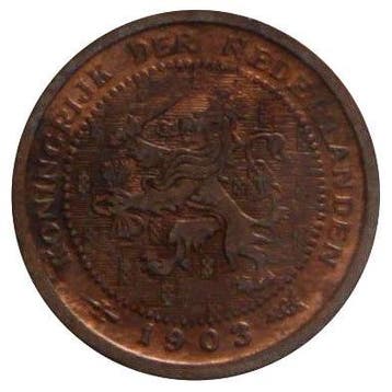 ½ Cent 1903-1906 Wilhelmina (2e type) ZFr, Verzenden