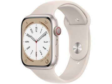 Apple Watch Series 8 - 45mm - Aluminium - Sterrenlicht - GPS, Verzenden, Zo goed als nieuw, Apple