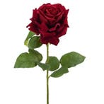 Zijden Roos Luxury Velvet Donkerrood 74 cm per stuk, Ophalen of Verzenden, Nieuw