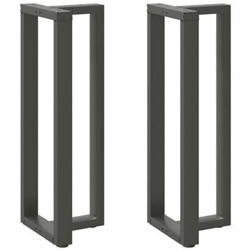 vidaXL Bartafelpoten 2 st T-vormig 50x35x(110-111) cm staal, Huis en Inrichting, Tafelonderdelen, Verzenden, Nieuw