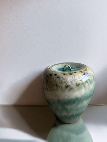 Vaas - Pauwenverenkleur Matsuyama Gaei I (1916-1963) - Japan