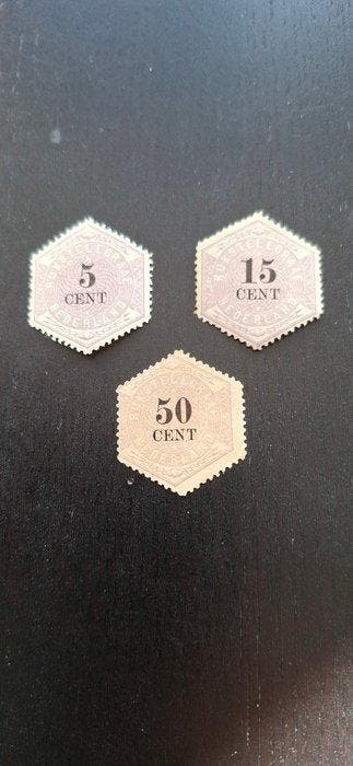 Nederland 1877/1903 - Telegramzegels - Nvph tg 3, 5, 9, Gestempeld