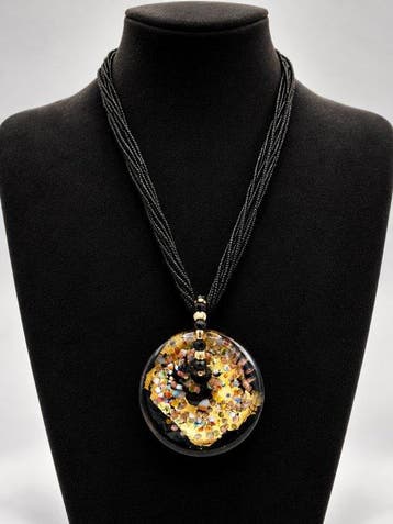 24 karaat - Murano-glas, Geel goud - Ketting met hanger -
