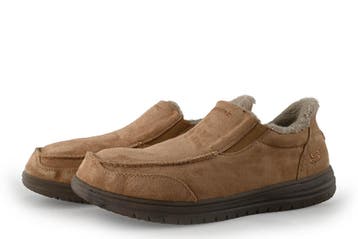 Skechers Pantoffels in maat 44 Beige, Kleding | Heren, Schoenen, Overige kleuren, Verzenden, Zo goed als nieuw, Skechers