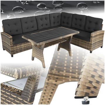 Wicker loungeset Catania - natuur, Verzenden, Nieuw