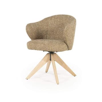 Stoel Connor Naturel - Mosterd Donna - 96347 - eetkamerst..., Nieuw, Stof