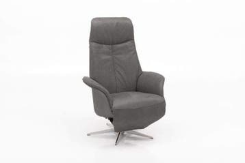 Relaxfauteuil Delfgauw - relaxfauteuils - Grijs, Nieuw, Grijs, Stof
