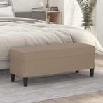 vidaXL Bankje 100x35x41 cm kunstleer cappuccinokleurig, Huis en Inrichting, Banken | Bankstellen, Verzenden, Nieuw, Leer, Minder dan 150 cm