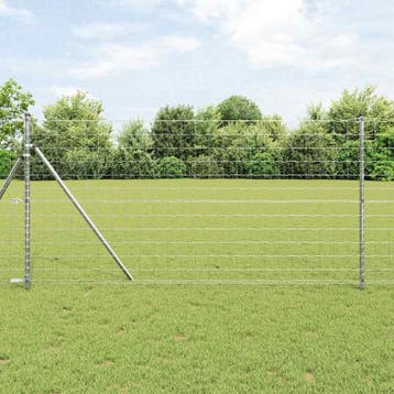 vidaXL Euro-hek met grondbevestiging 25 x 1,2 m, Verzenden, Nieuw, IJzer