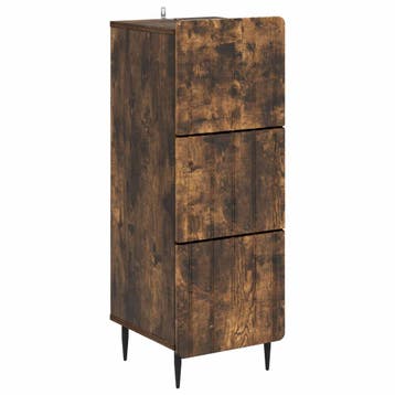 vidaXL Ladenkast Gerookt eiken 33 x 34,5 x 92 cm Bewerkt, Verzenden, Nieuw