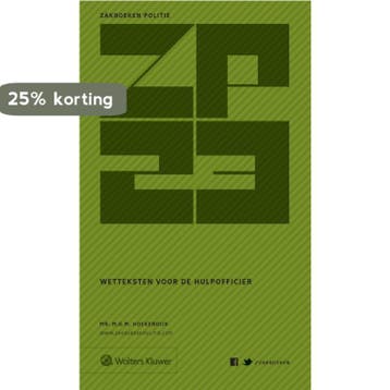 Zakboek wetteksten voor de hulpofficier 2023 9789013170481, Boeken, Verzenden, Gelezen